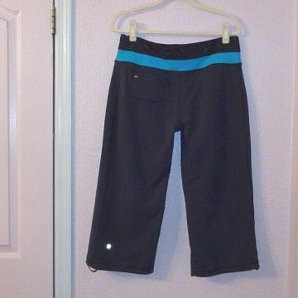 Lululemon GROOVE Crop Size 12 PANTS Luon WIDE LEG Mid Rise POCKET Cinch Cuff - Picture 8 of 12